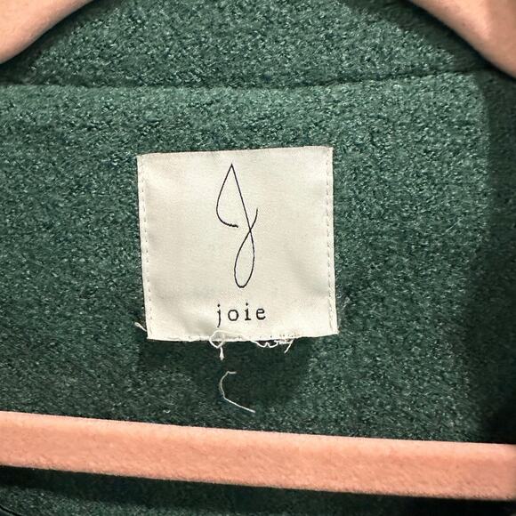 Joie Wool Blend Olive Green Work Coat Effortless Chic Boho Classic Casual - Picture 8 of 9